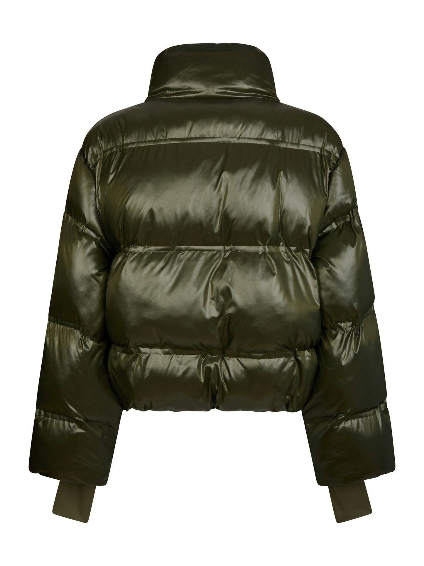 Rhea Shiny Puffer Jacket - olive