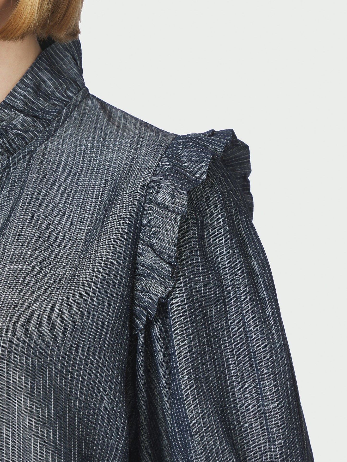 Chacha Chambray Stripe Blouse