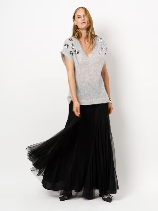 Nycia Sleeveless sequin sweater