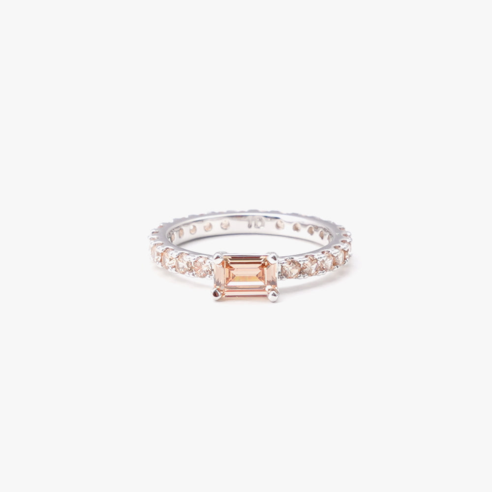 Ultra slim ring beige silver
