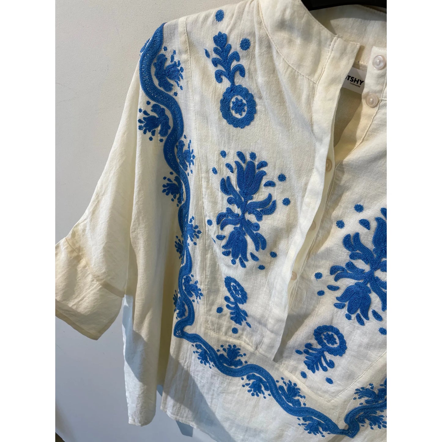 BLOUSE PONCHO BORDERIE CUR MC - Seba