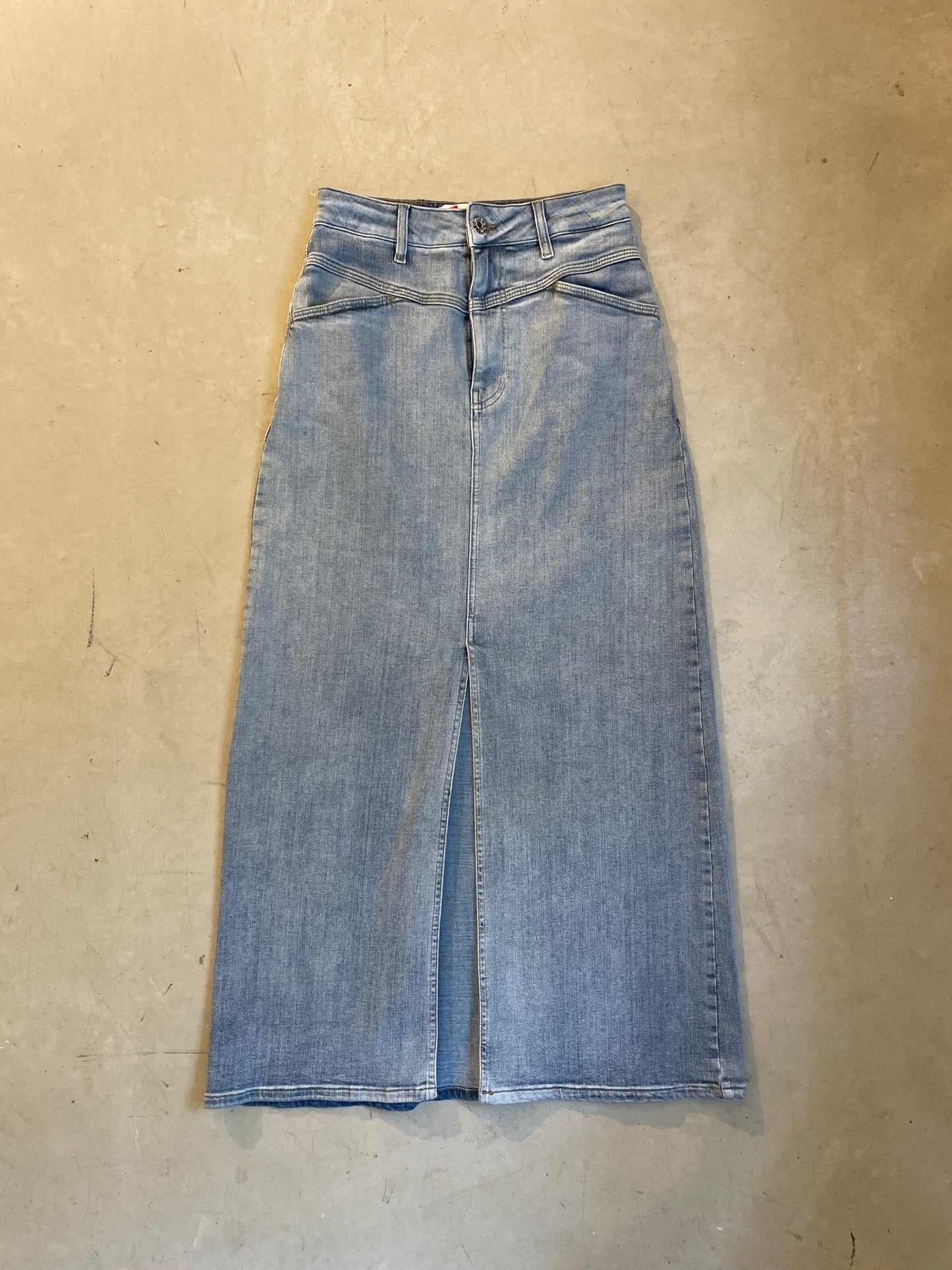 TRW-Brown maxi denim skirt pula