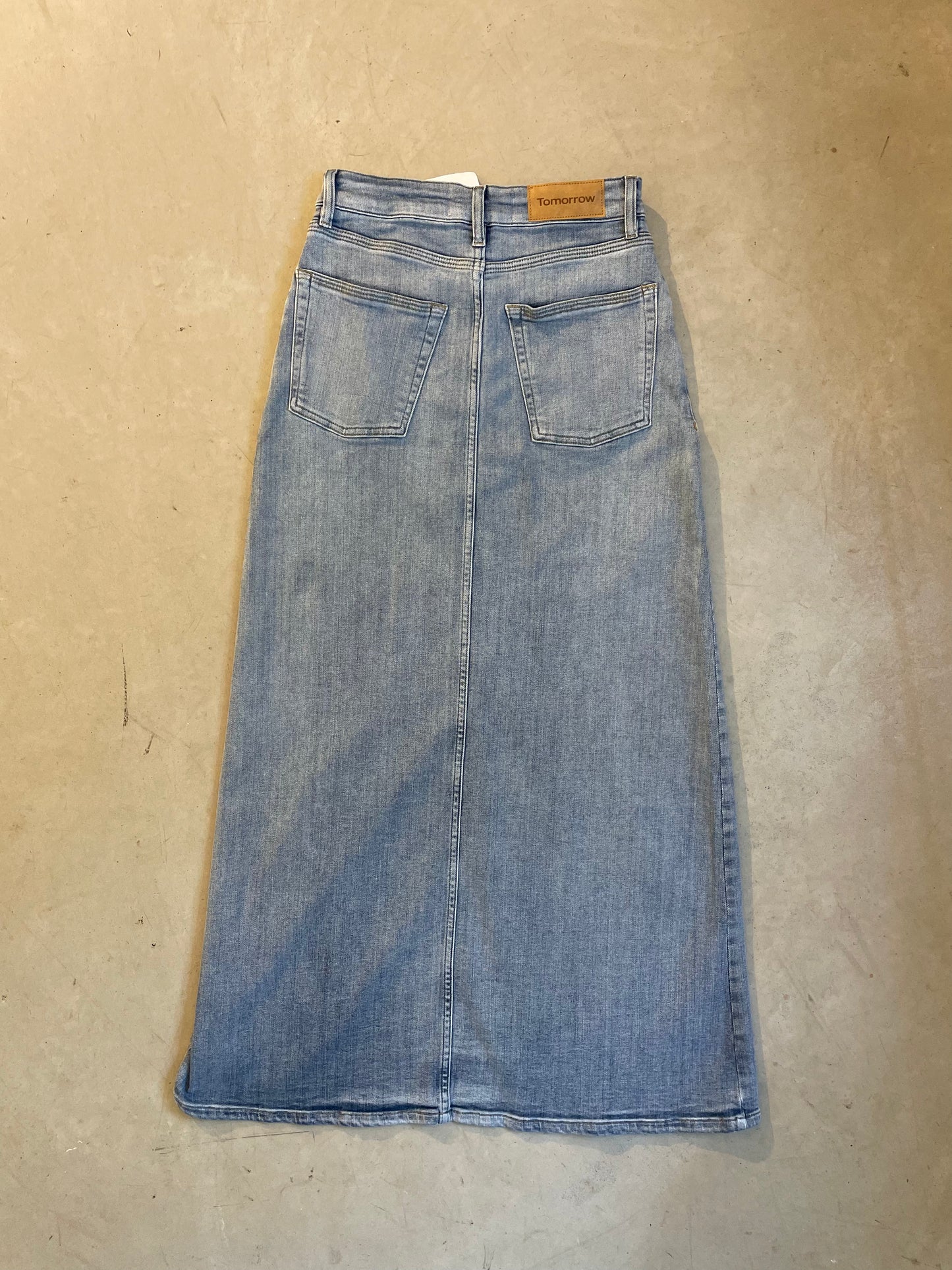 TRW-Brown maxi denim skirt pula