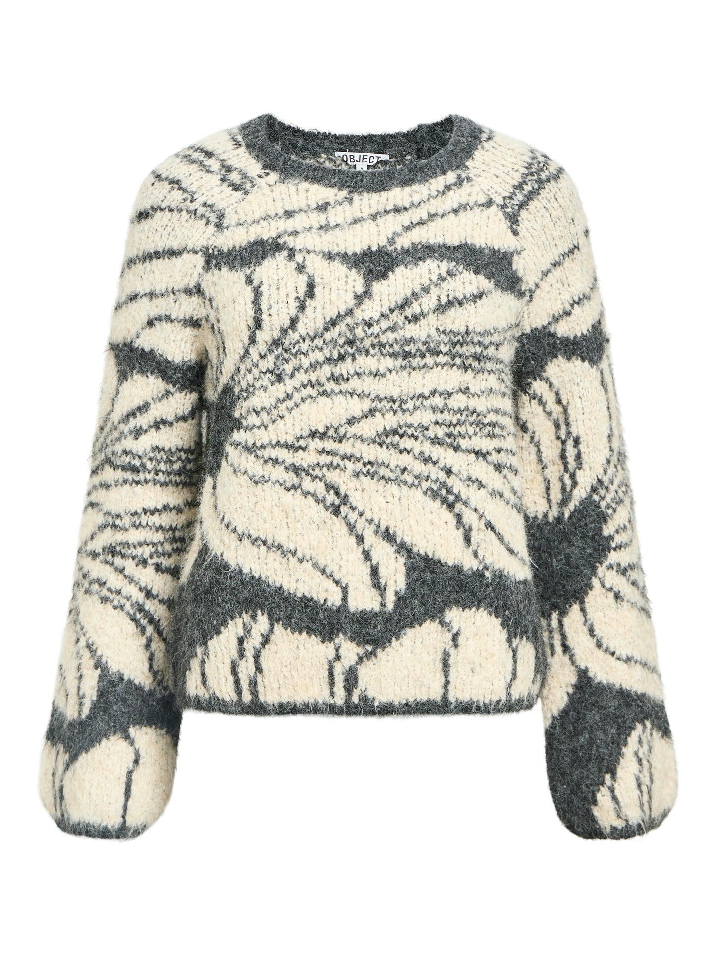 OBJJULINE L/S RE KNIT PULLOVER