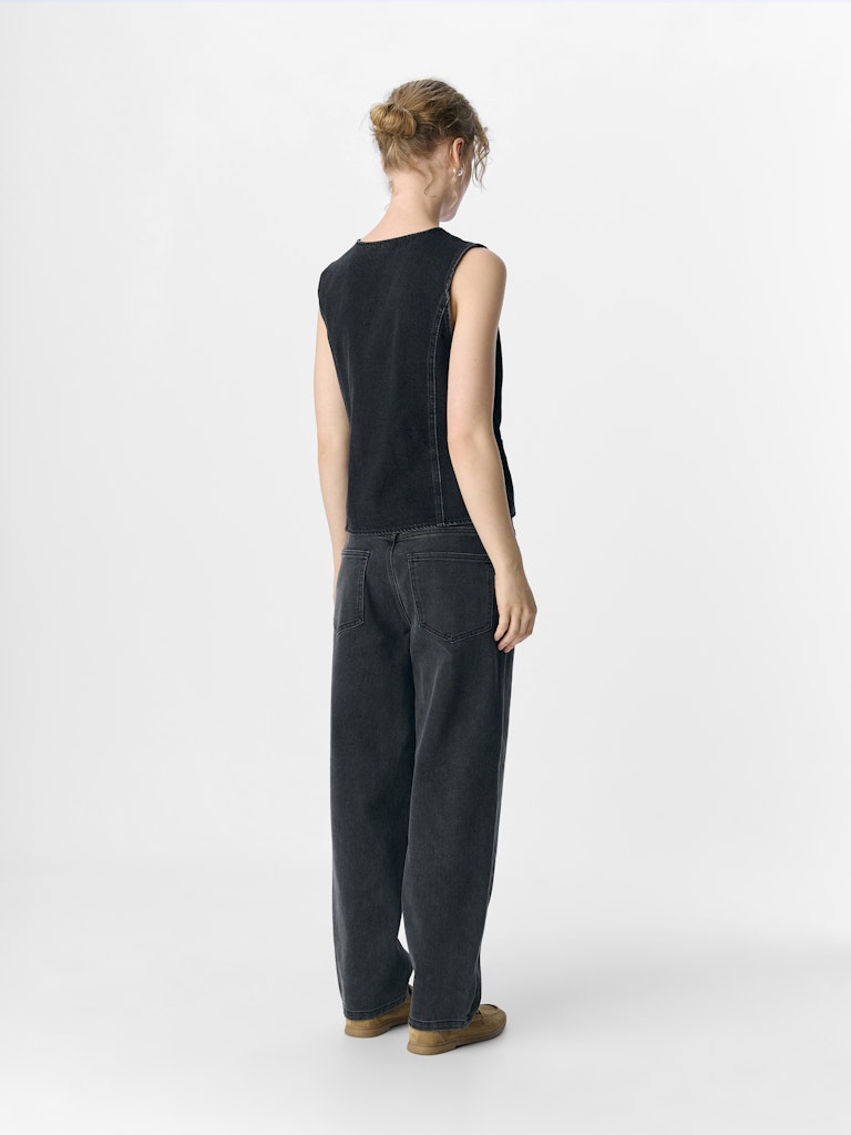 OBJZARAFINE S/L RE DENIM WAISTCOAT