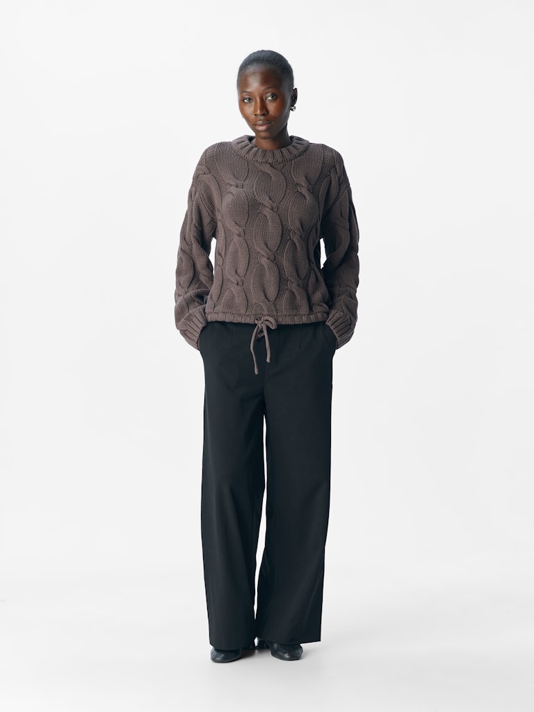 OBJBAY L/S LO KNIT PULLOVER