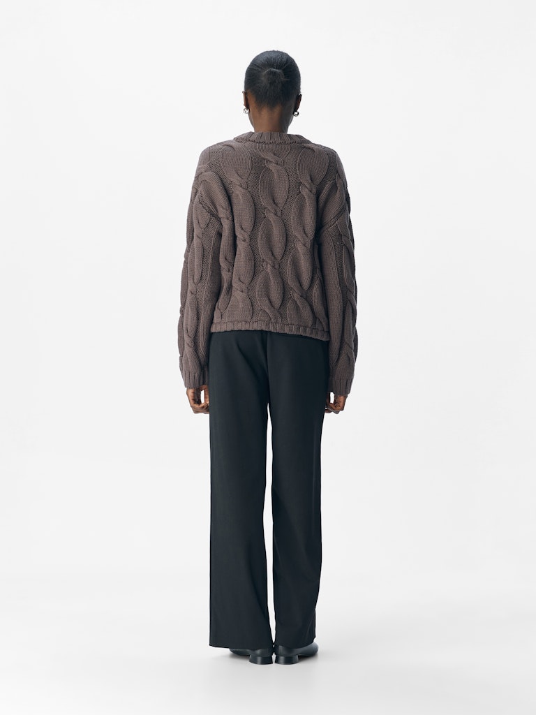 OBJBAY L/S LO KNIT PULLOVER