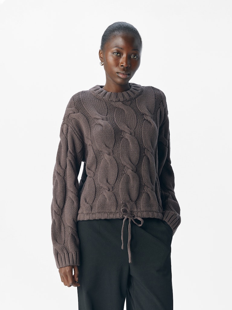 OBJBAY L/S LO KNIT PULLOVER