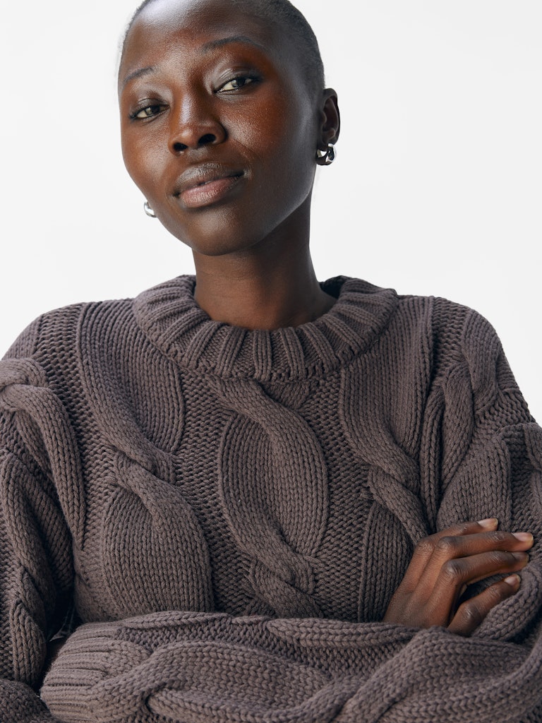 OBJBAY L/S LO KNIT PULLOVER