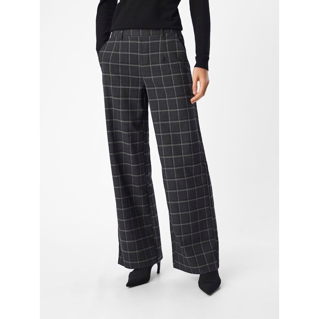 OBJLISA WIDE PANT dkg/white