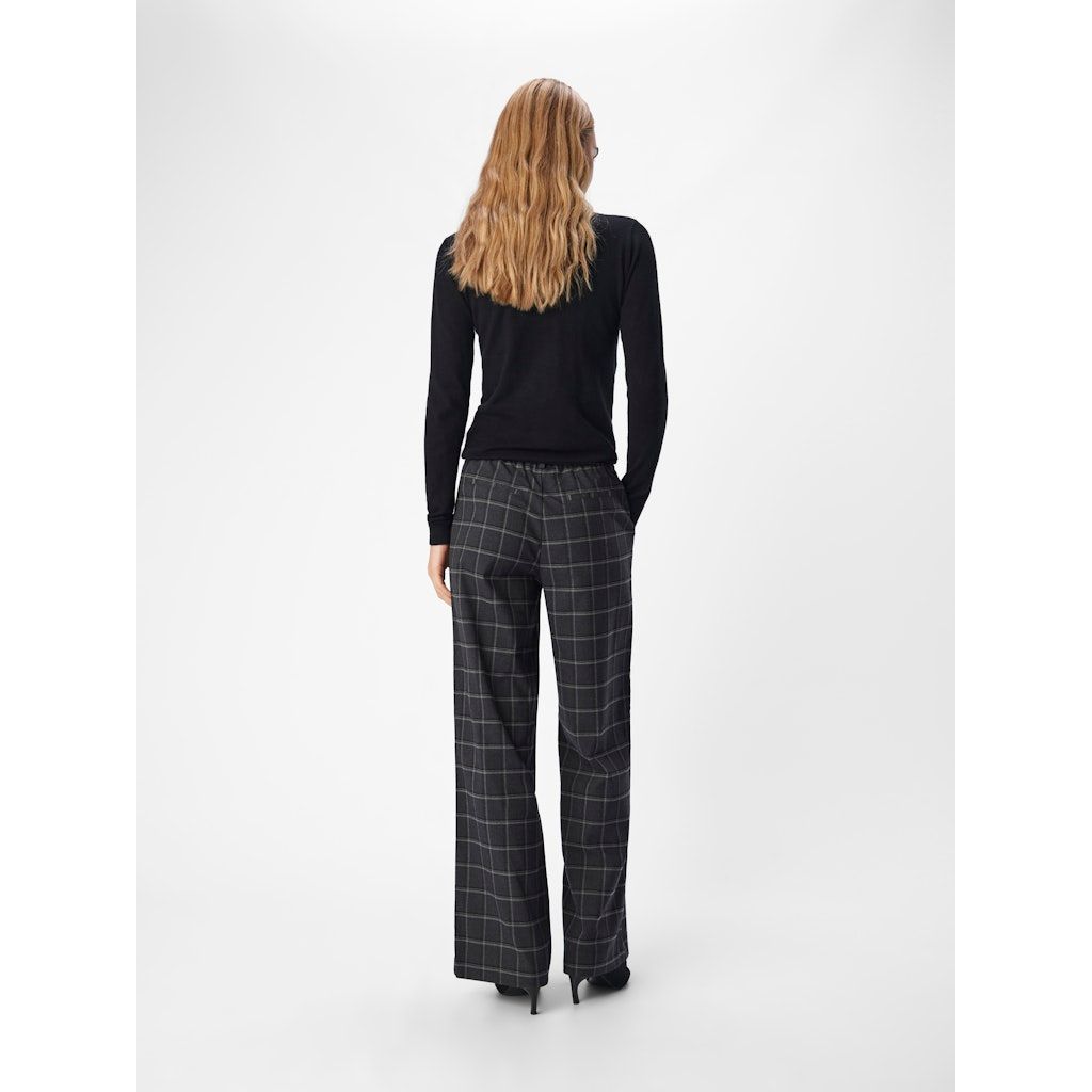 OBJLISA WIDE PANT dkg/white