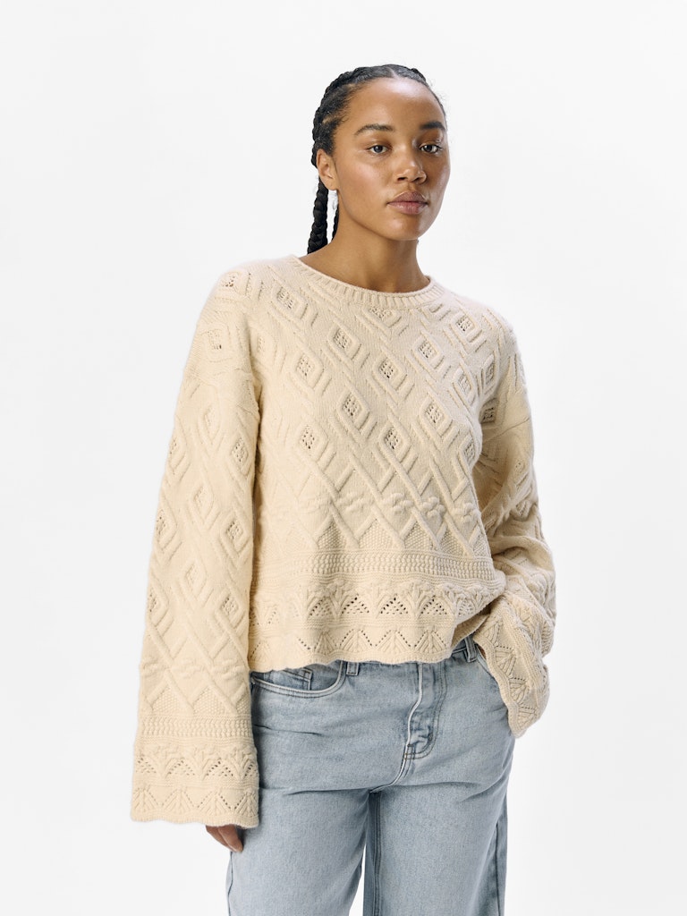 OBJALYSSA LO L/S KNIT PULLOVER