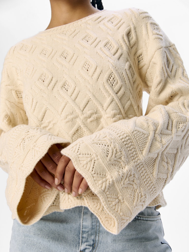 OBJALYSSA LO L/S KNIT PULLOVER
