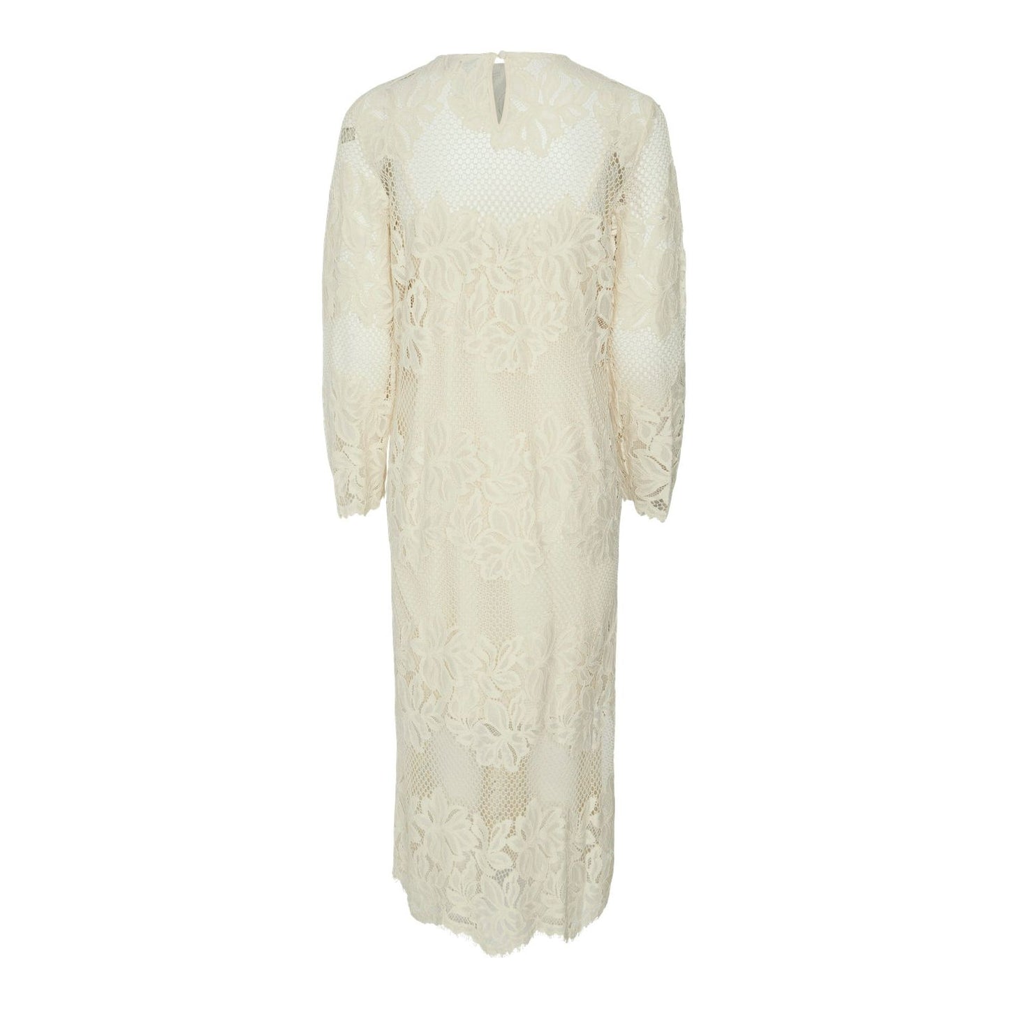 YASLACELY LS LONG LACE DRESS