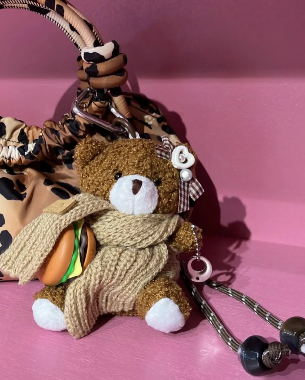 STICKY BESTIE, TEDDY BAG CHARM - Brown
