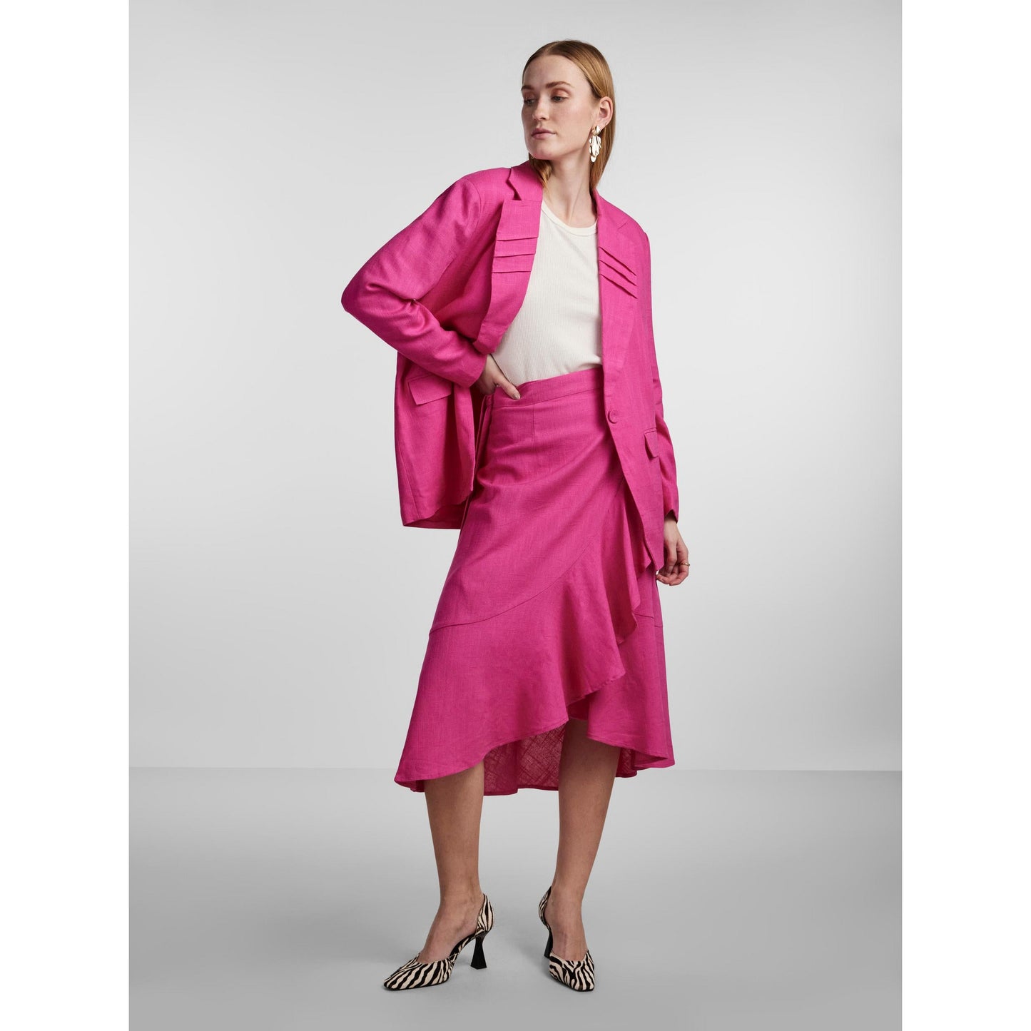 YASPRIMA HW MIDI WRAP SKIRT