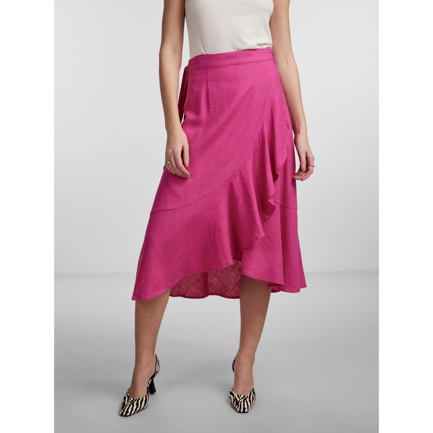 YASPRIMA HW MIDI WRAP SKIRT