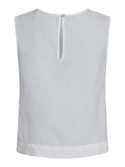 Svetlana linen Top vit