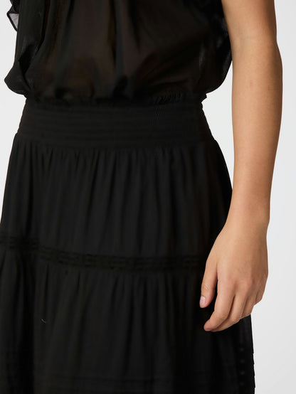 Felicia S Voile Skirt Black