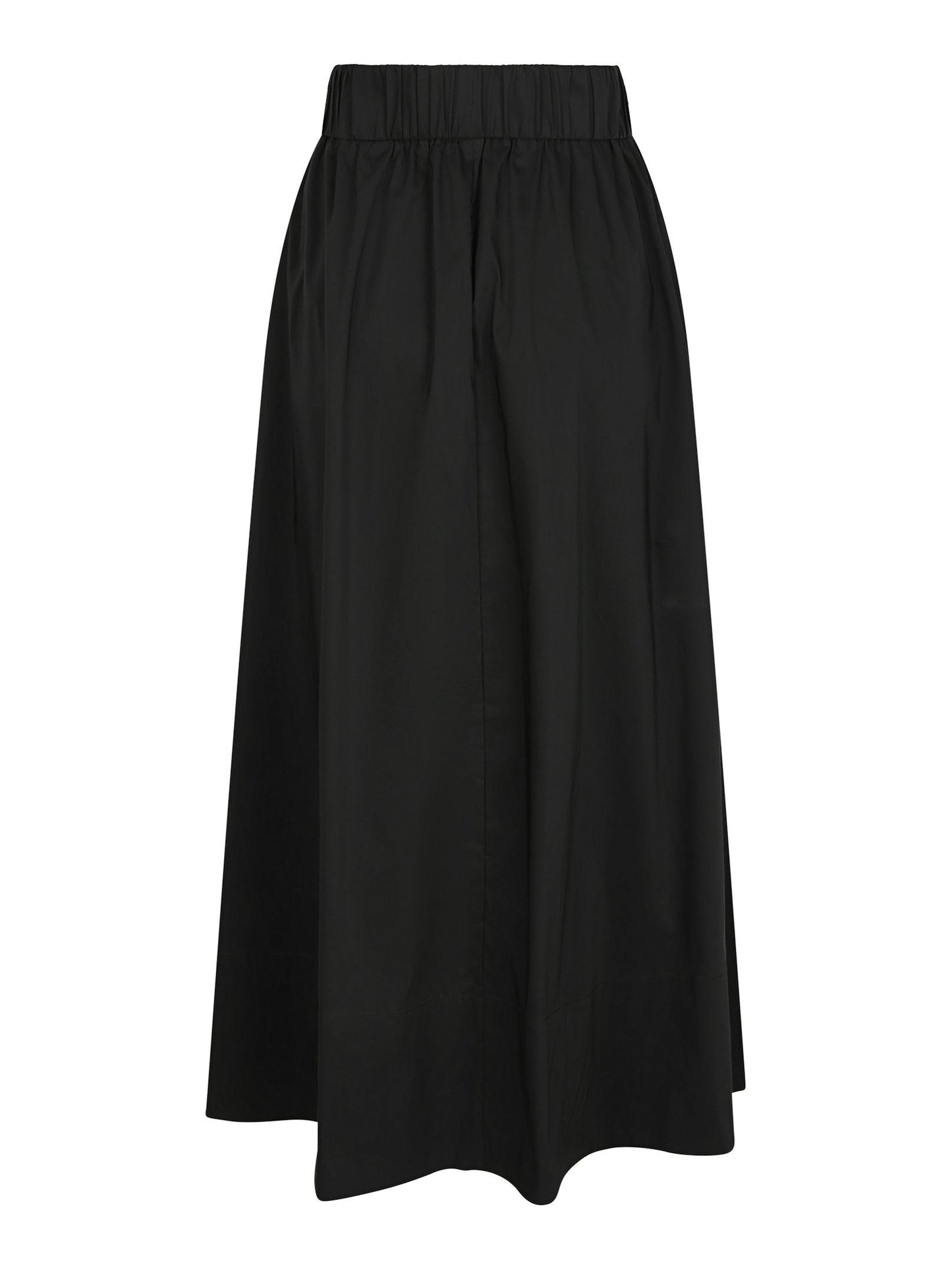 Yara Long Poplin Skirt - black