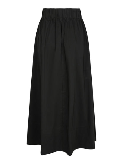 Yara Long Poplin Skirt - black