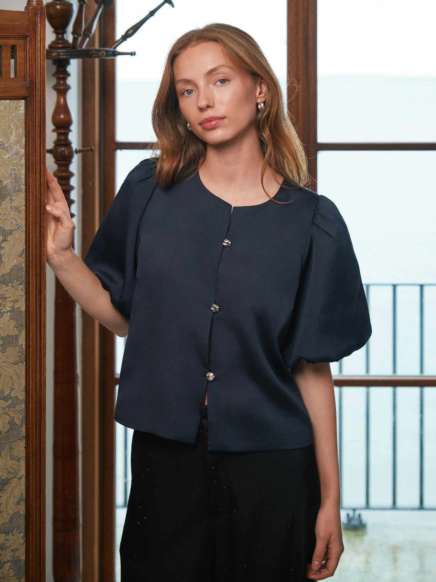 Aisa Dull Satin Blouse