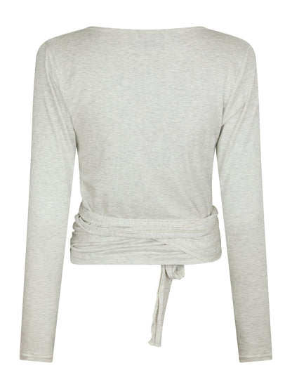 Nia Jersey Wrap Blouse