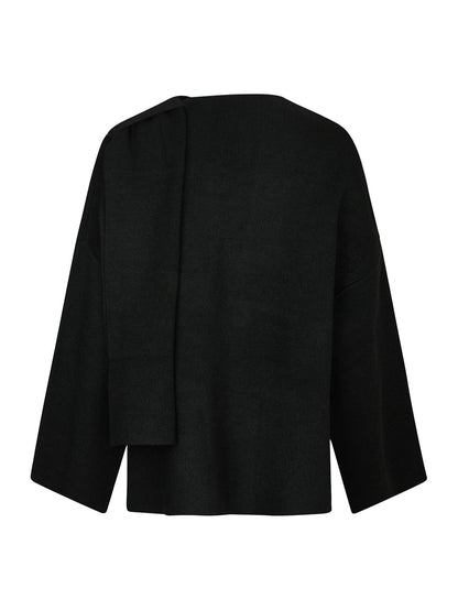 Wals Knit Scarf Blouse