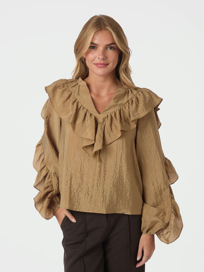 Nula Flounce Crisp Blouse