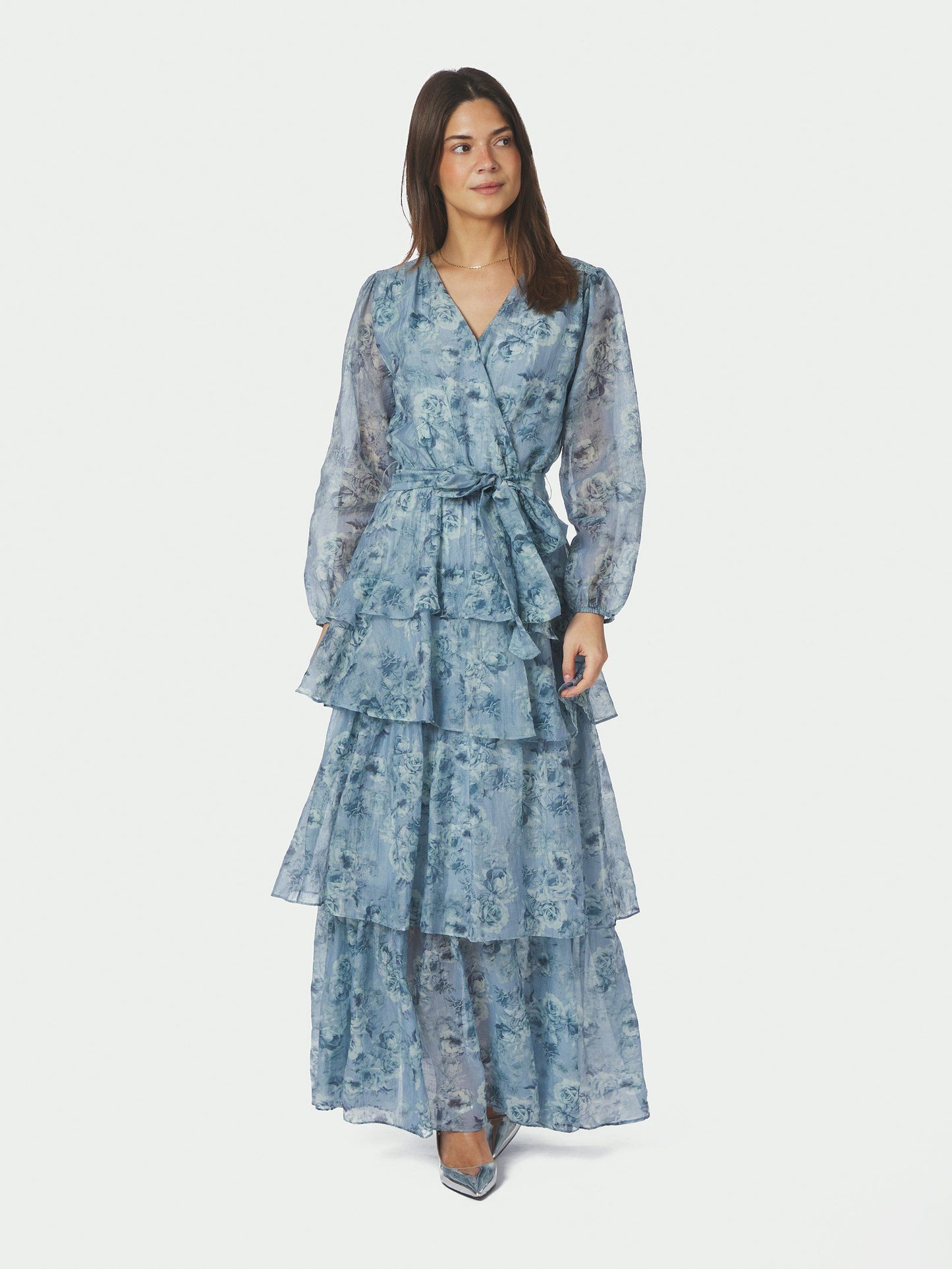 Denila Crepe Print Dress