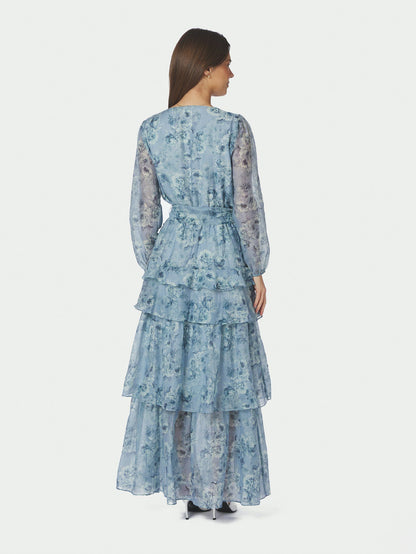 Denila Crepe Print Dress