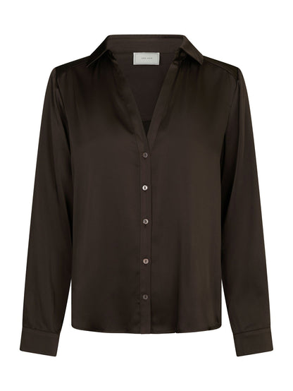 Hazelle Drapy Satin Shirt