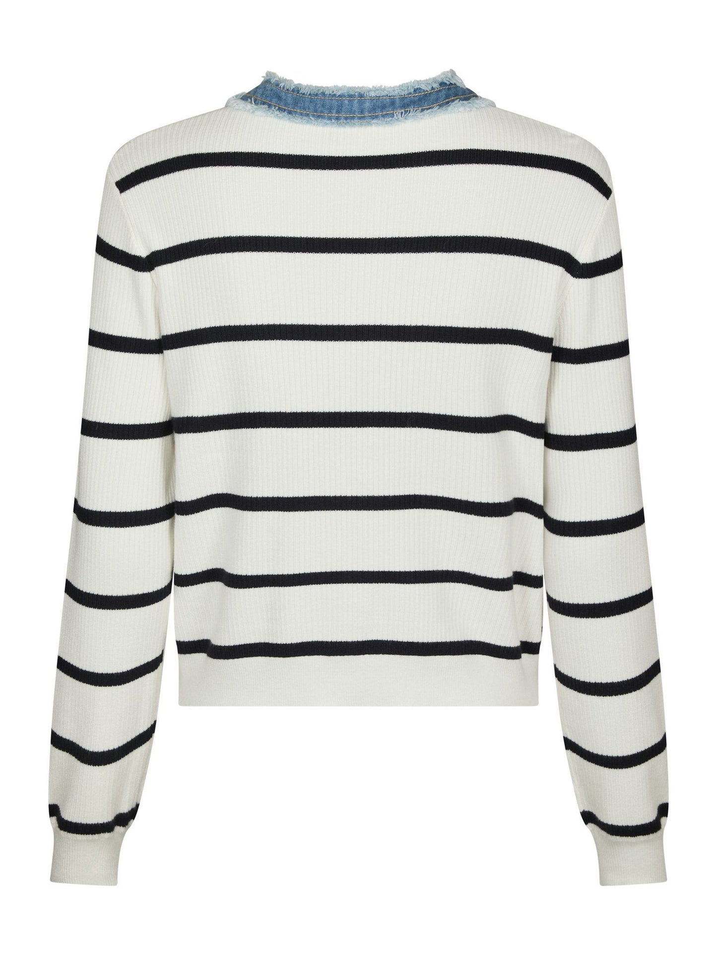 Zelma Stripe Denim Cardigan