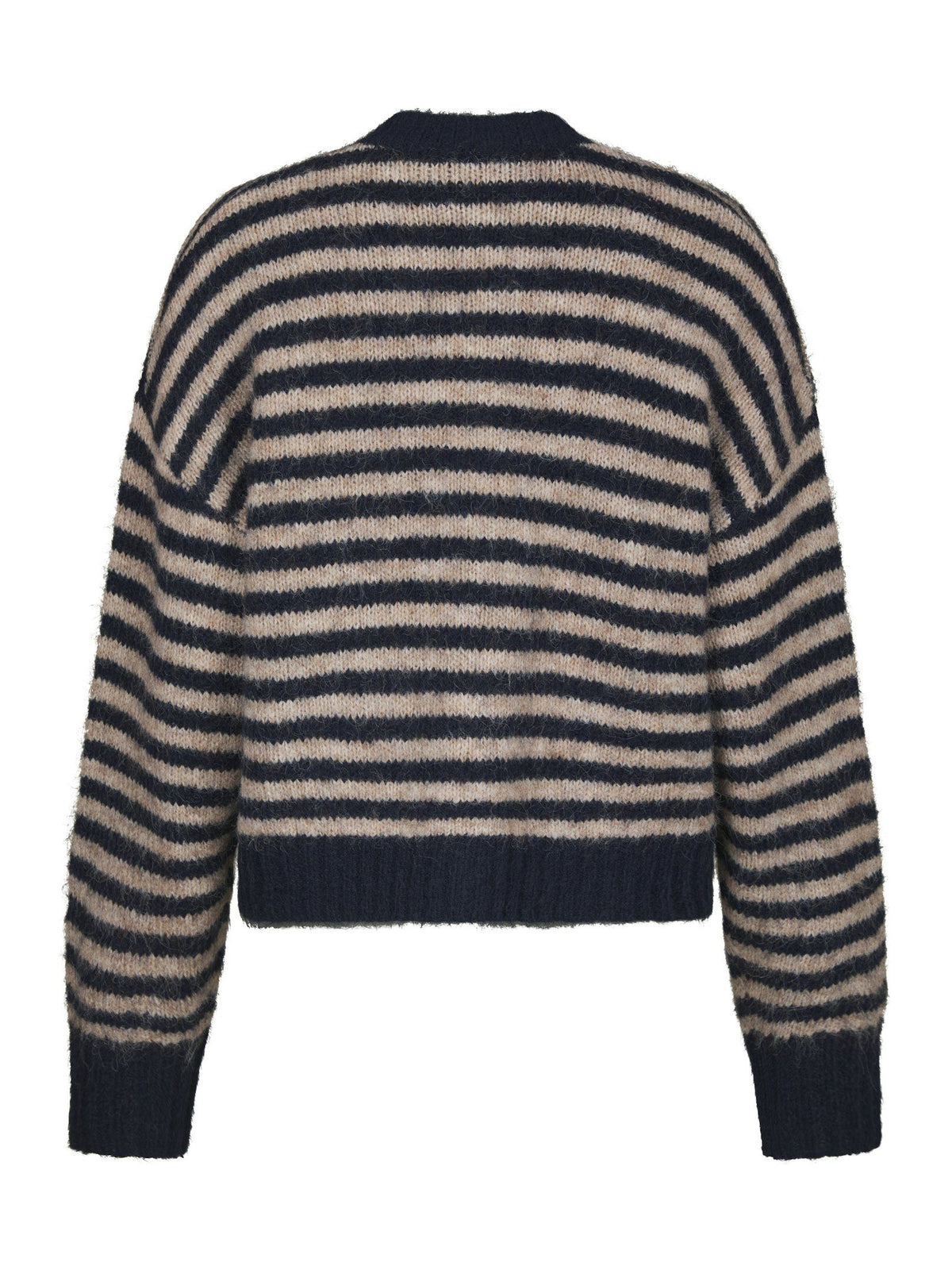 Isana Stripe Fluffy Knit Cardigan