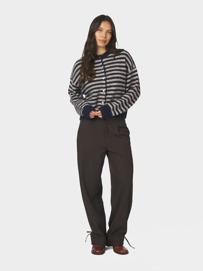 Isana Stripe Fluffy Knit Cardigan