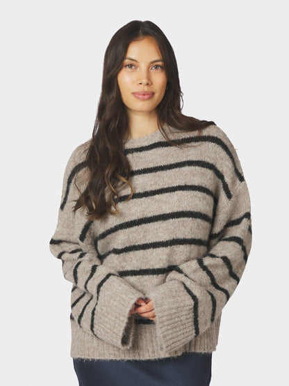 Roeme Fluffy Stripe Knit