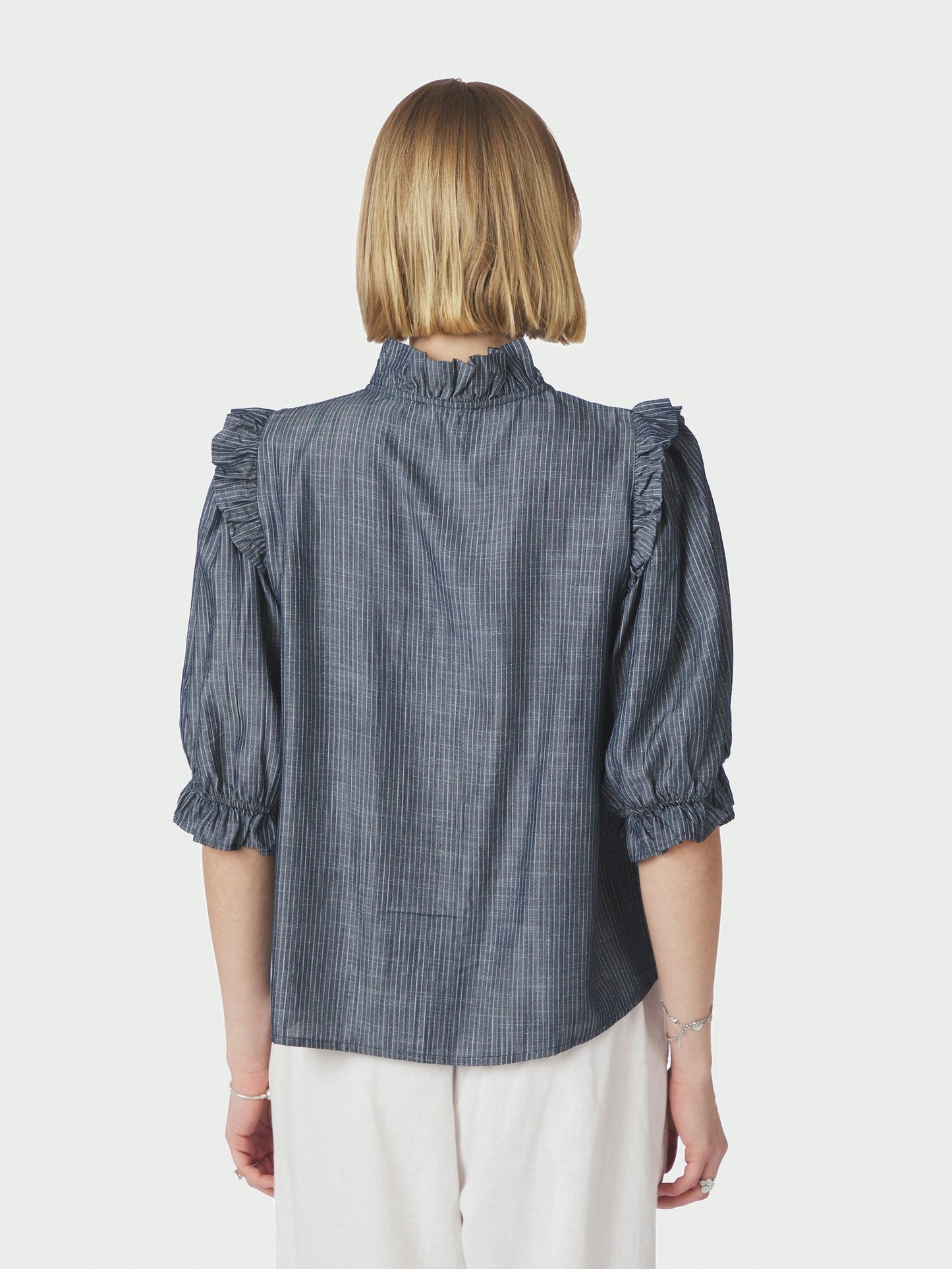 Chacha Chambray Stripe Blouse