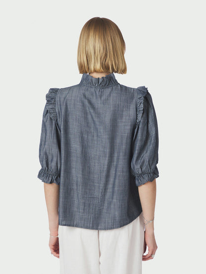 Chacha Chambray Stripe Blouse