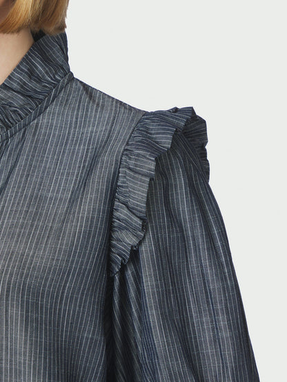 Chacha Chambray Stripe Blouse