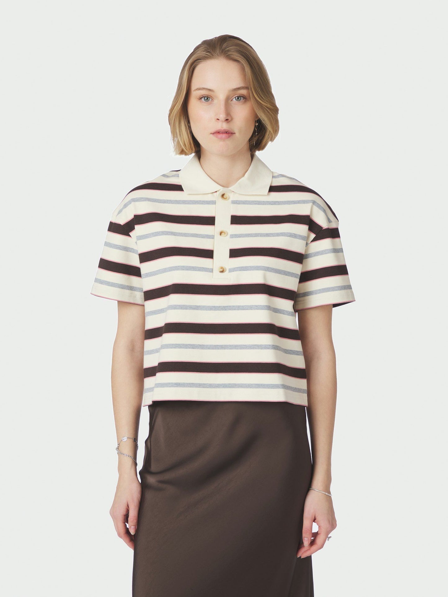 Vennera Triple Stripe Polo Tee