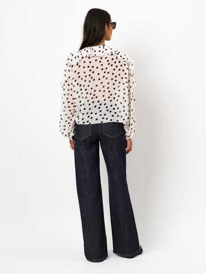 Merle volants top with dot print