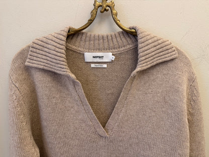 Notshy Nazila v neck beige