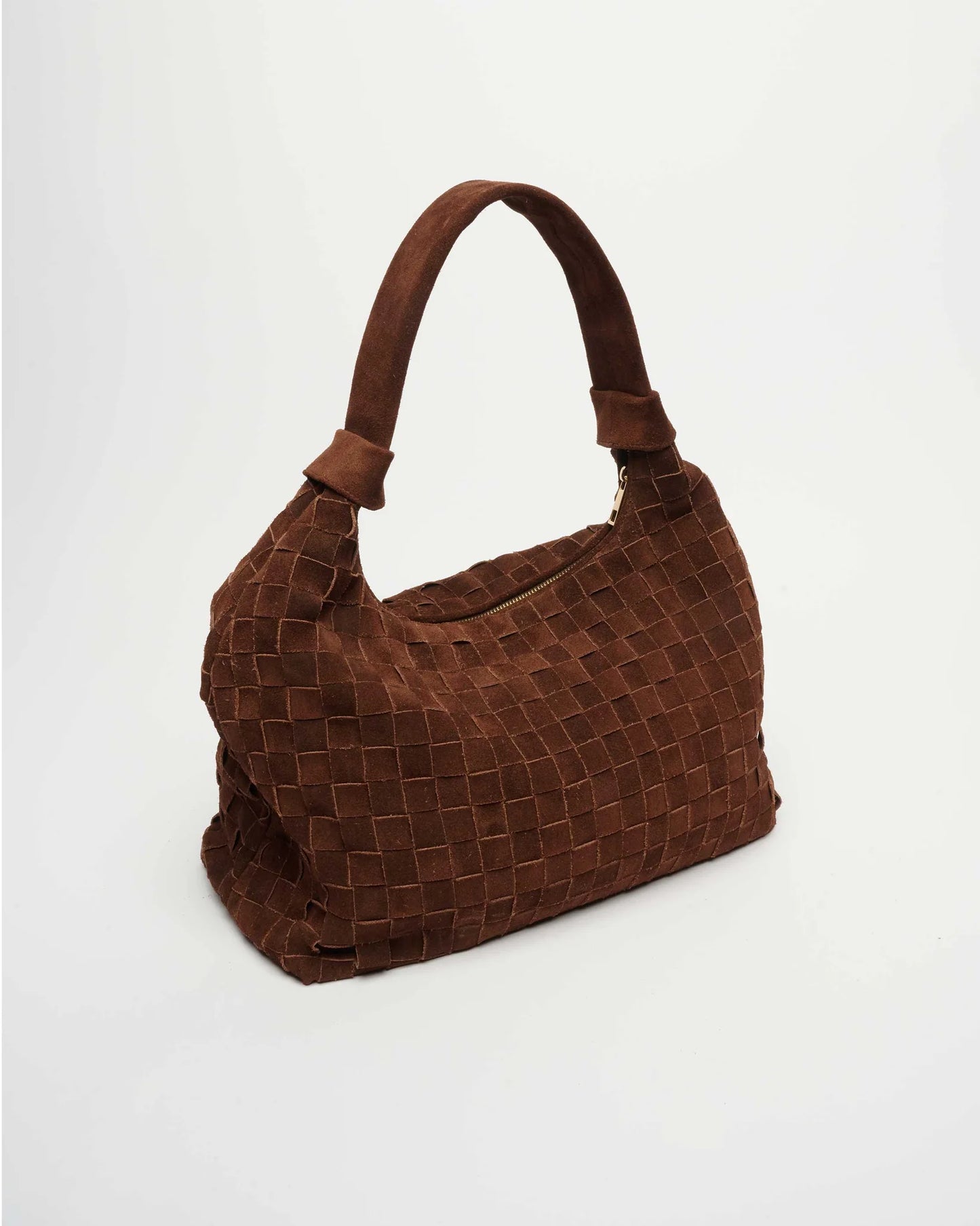 big dandy braided suede dark brown w gold