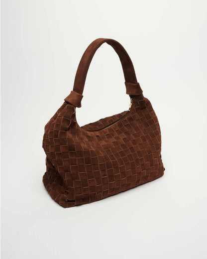 big dandy braided suede dark brown w gold