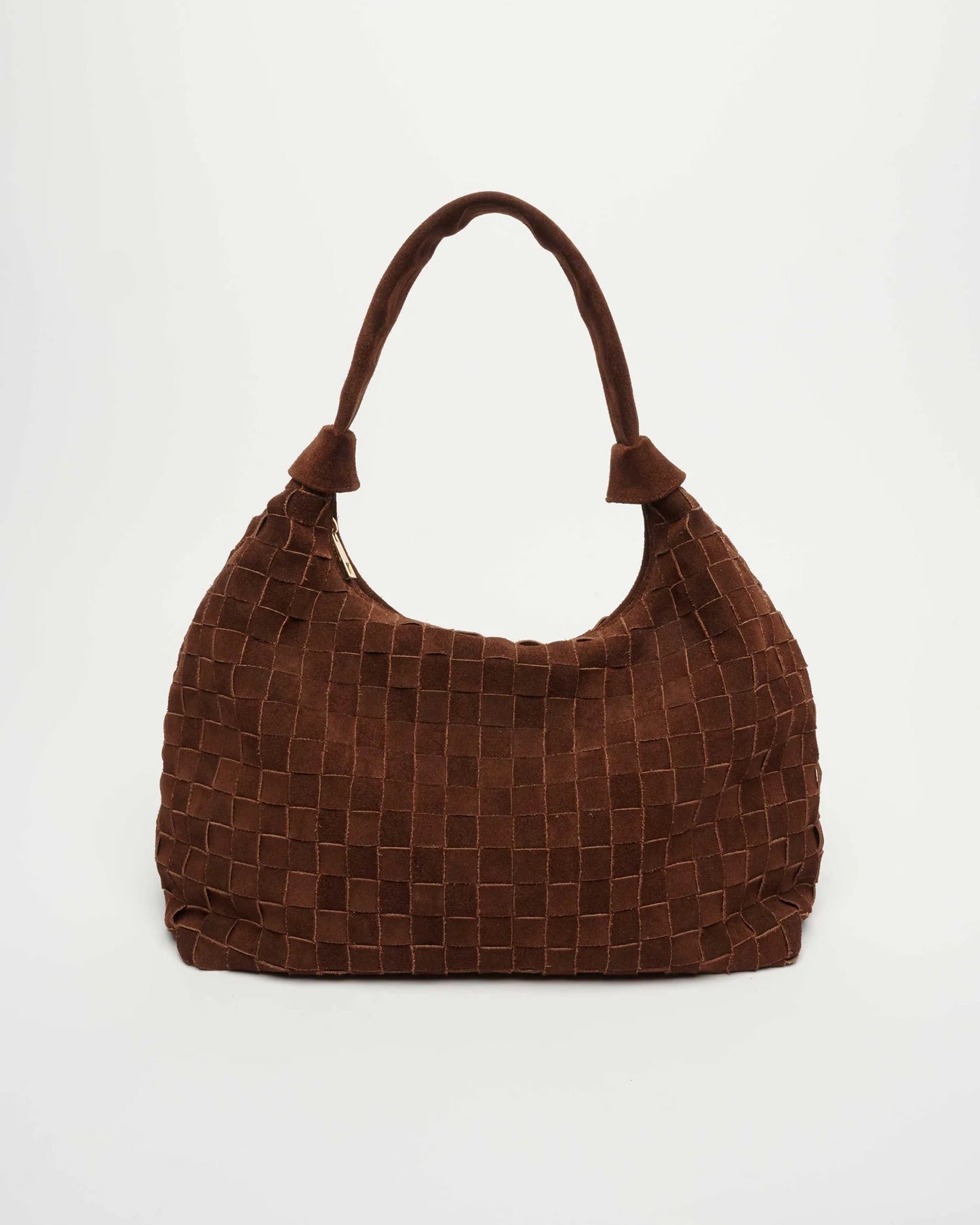 big dandy braided suede dark brown w gold