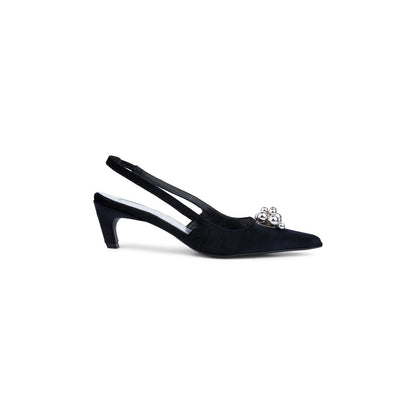 D6Yumi velvet slingback pumps