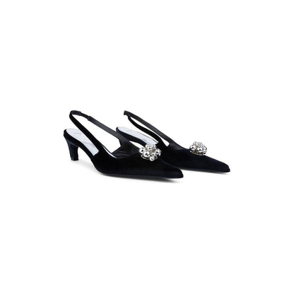 D6Yumi velvet slingback pumps