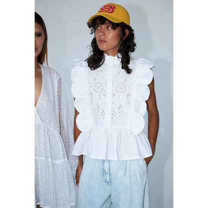 EMBROIDERY ANGLAISE TOP