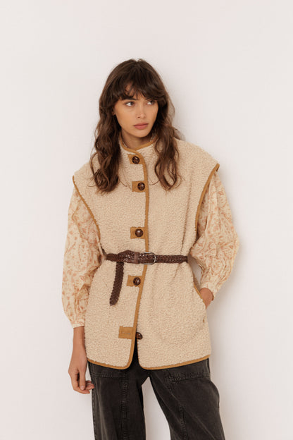 Oversize teddyväst