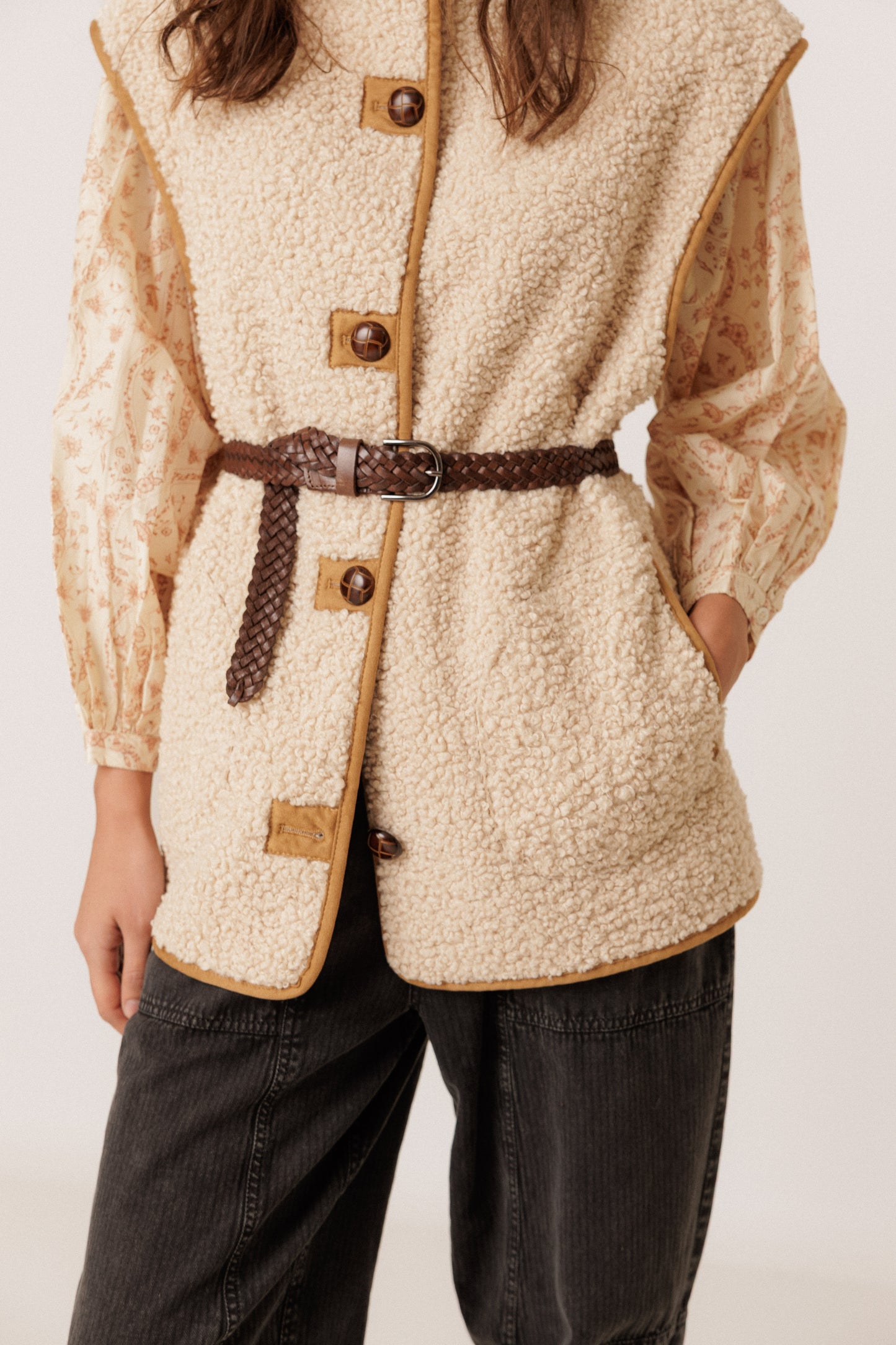 Oversize teddyväst